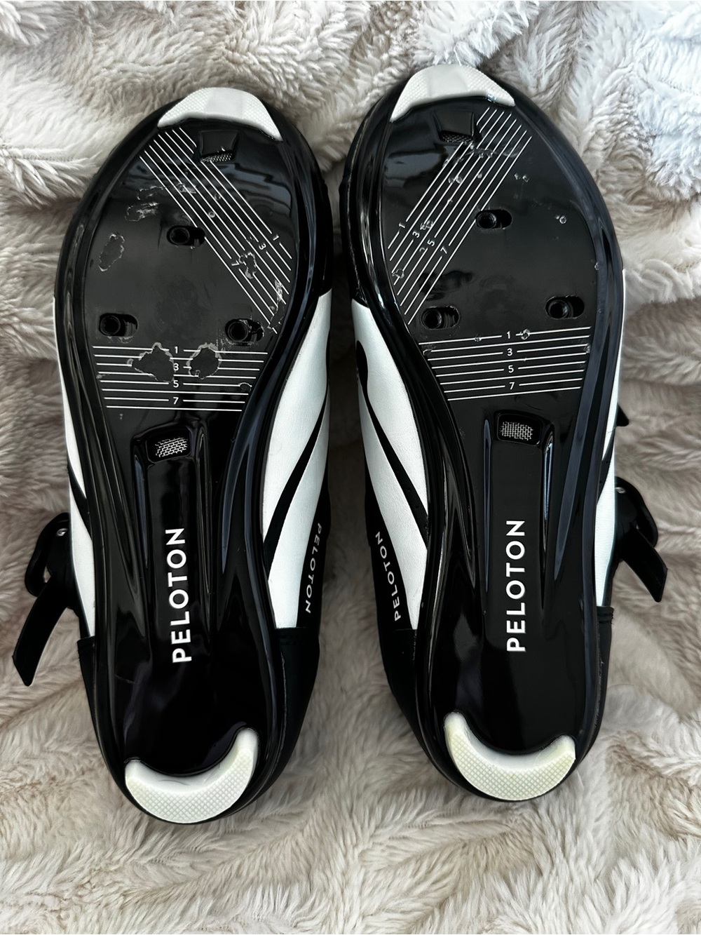 Peloton Black and White Cycling Shoes, size 37 - Picture 6 of 6